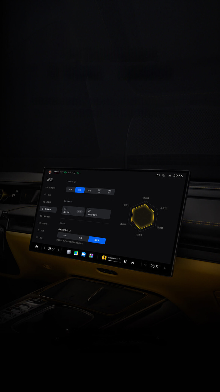 Driving modes SU7 Ultra Driving modes Xiaomi SU7 Ultra